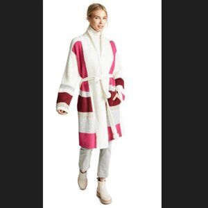 Yara Color-Block Alpaca-Blend Cardigan in Ivory / Multi-Color - NWT